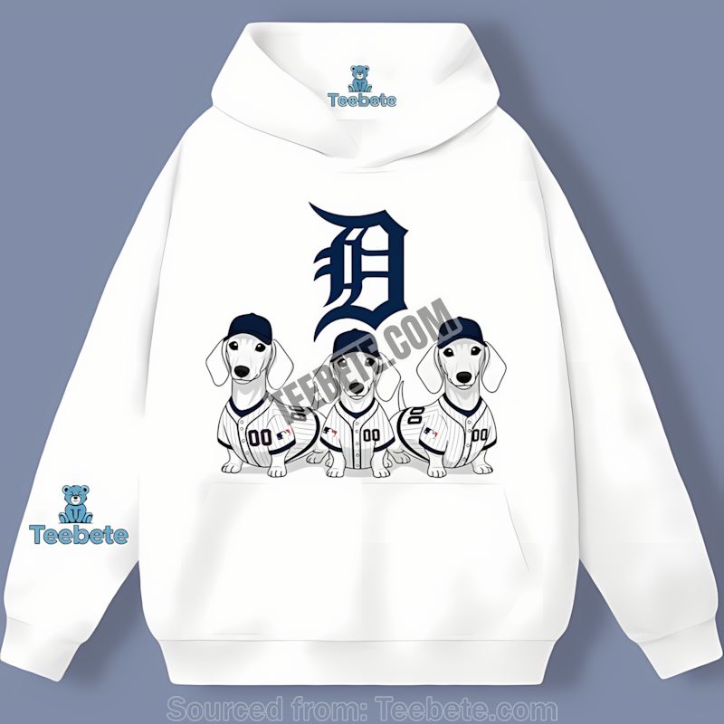 Detroit Tigers Dachshund Dog Sports Theme Hoodie Detroit Tigers Dachshund Dog Sports Theme Hoodie