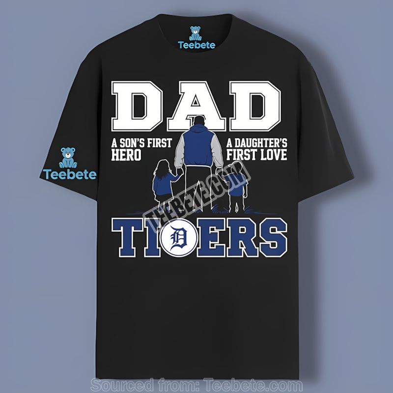 Detroit Tigers Dad Fathers Day Hero Daughter Vintage Shirt