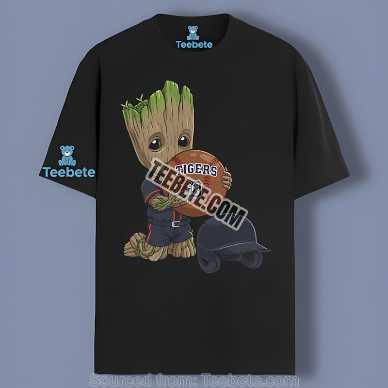 Detroit Tigers Groot Baseball Themed Regular Shirt