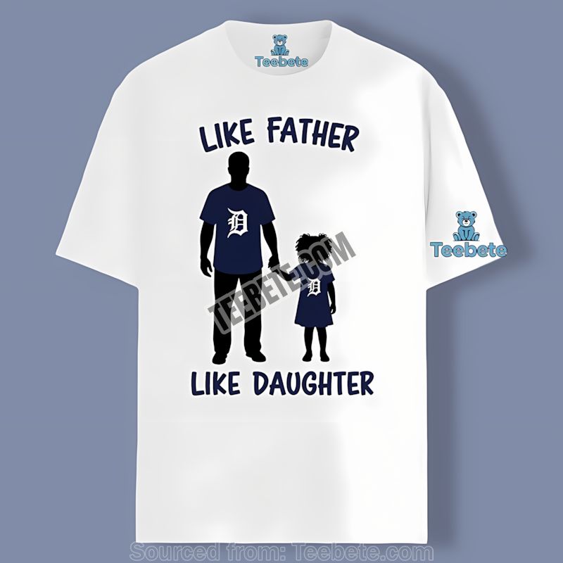 Detroit Tigers Like Father Like Daughter Retro Shirt