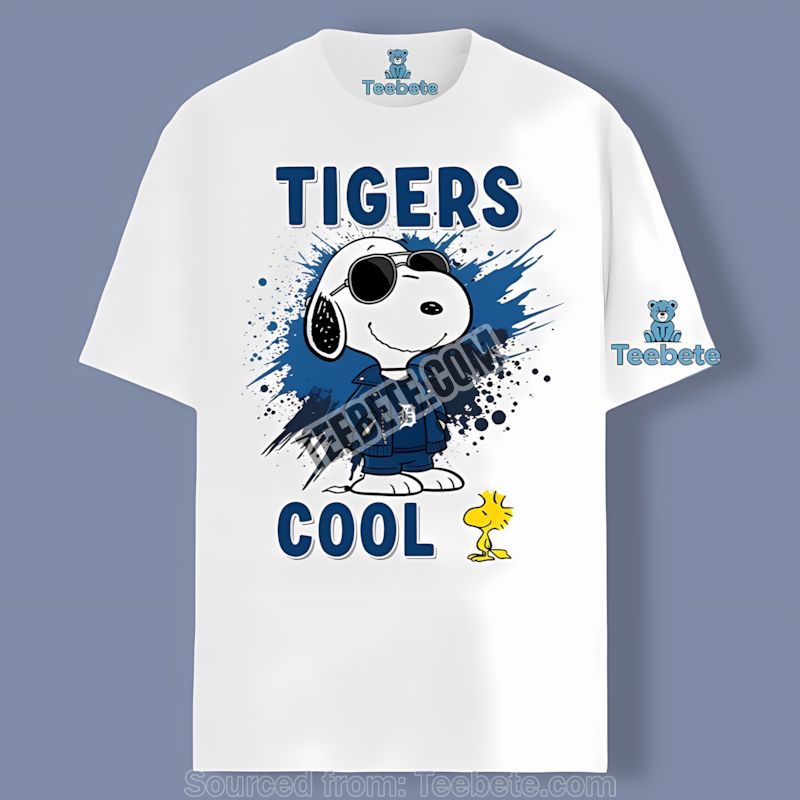 Detroit Tigers Snoopy Cool Style Cotton Shirt