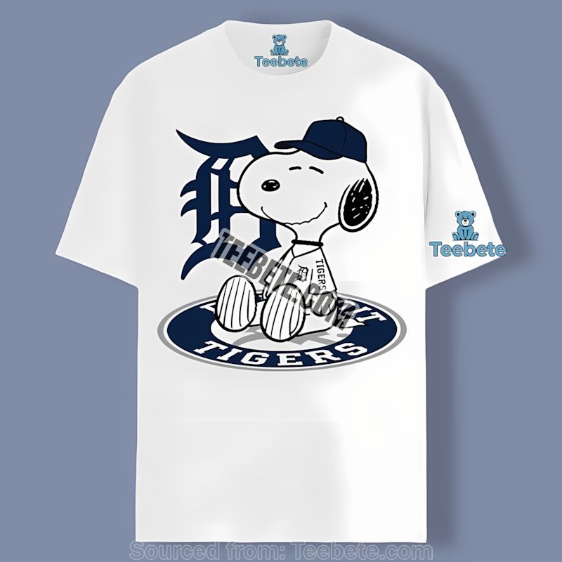Detroit Tigers Snoopy Tattoo Logo On Arm Shirt