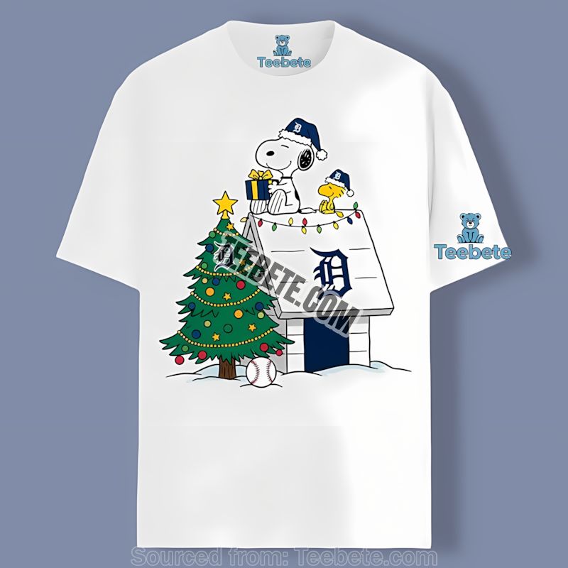 Detroit Tigers Snoopy Woodstock Christmas Sports Shirt