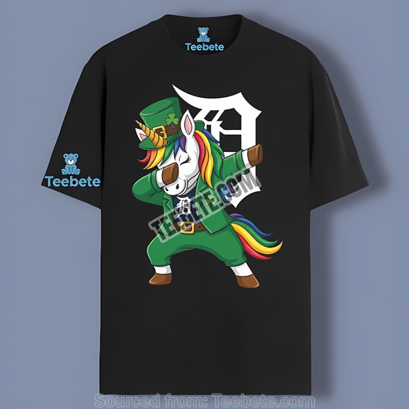 Detroit Tigers St Patricks Day Unicorn Graphic Shirt