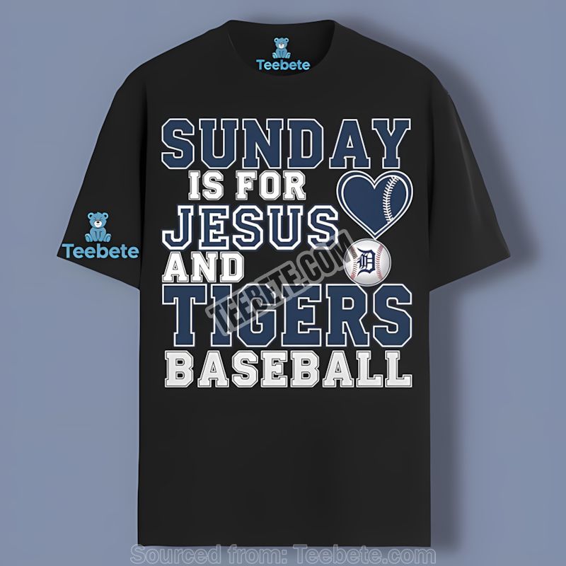 Detroit Tigers Sundays Jesus And Baseball Shirt