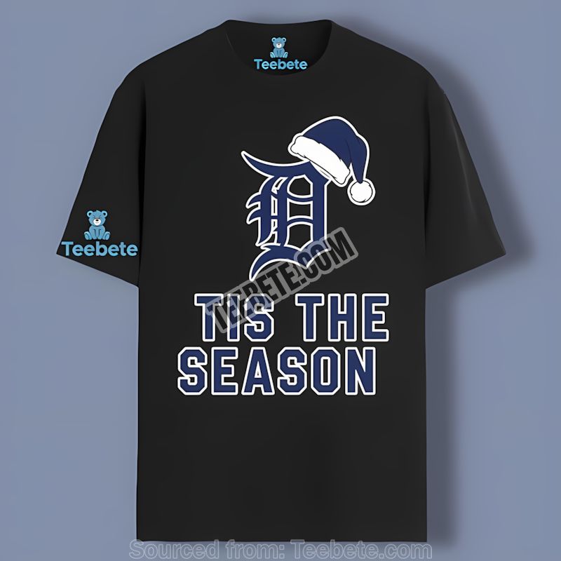 Detroit Tigers Tis The Season Christmas Adults Shirt