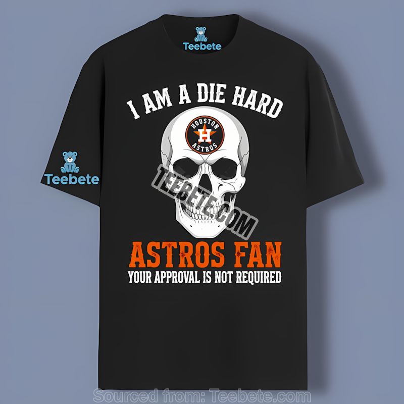 Die Hard Houston Astros Fan Skull Retro Shirt