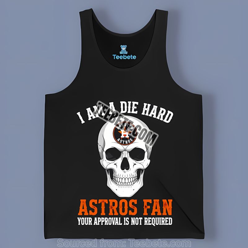 Die Hard Houston Astros Fan Skull Retro Tanktop Die Hard Houston Astros Fan Skull Retro Tanktop