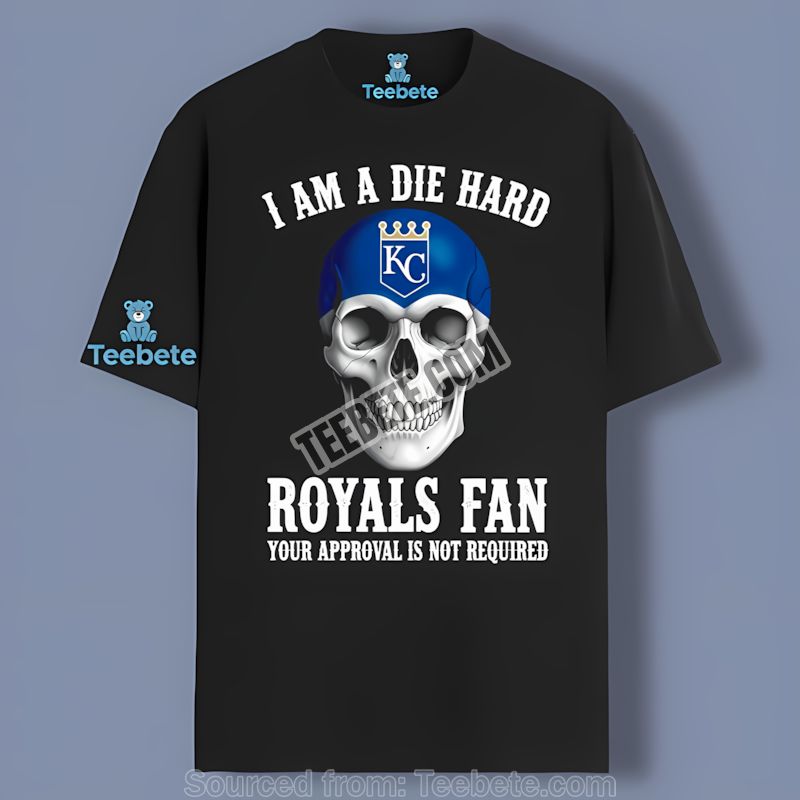 Die Hard Kansas City Royals Fan Skull Graphic Shirt