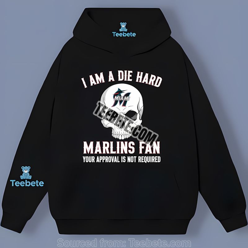 Die Hard Miami Marlins Fan Skull Graphic Trendy Hoodie Die Hard Miami Marlins Fan Skull Graphic Trendy Hoodie