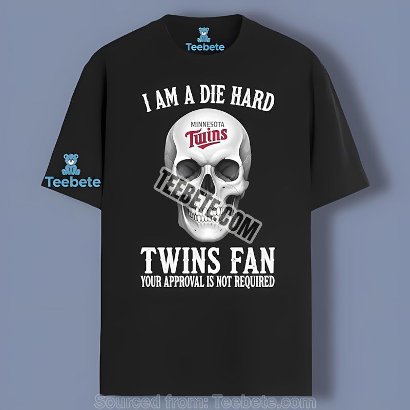 Die Hard Minnesota Twins Fan Skull Cotton Shirt