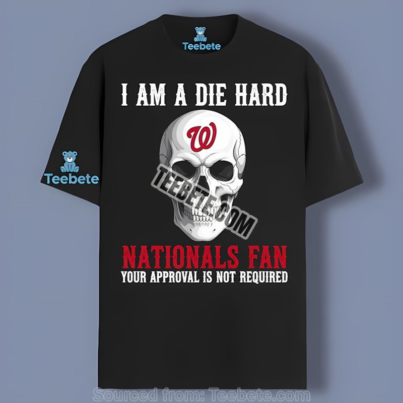 Die Hard Washington Nationals Fan Skull Trendy Shirt