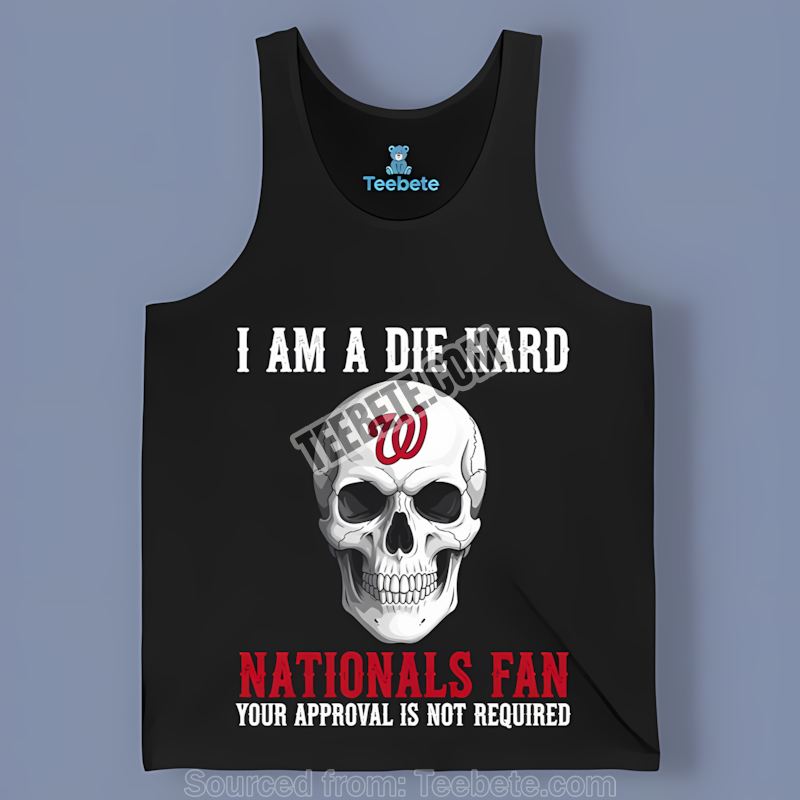 Die Hard Washington Nationals Fan Skull Trendy Tanktop Die Hard Washington Nationals Fan Skull Trendy Tanktop