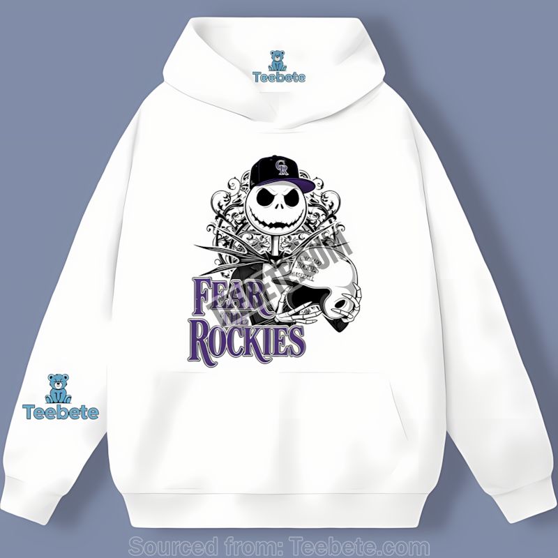 Fear The Colorado Rockies Jack Skellington Hoodie Fear The Colorado Rockies Jack Skellington Hoodie
