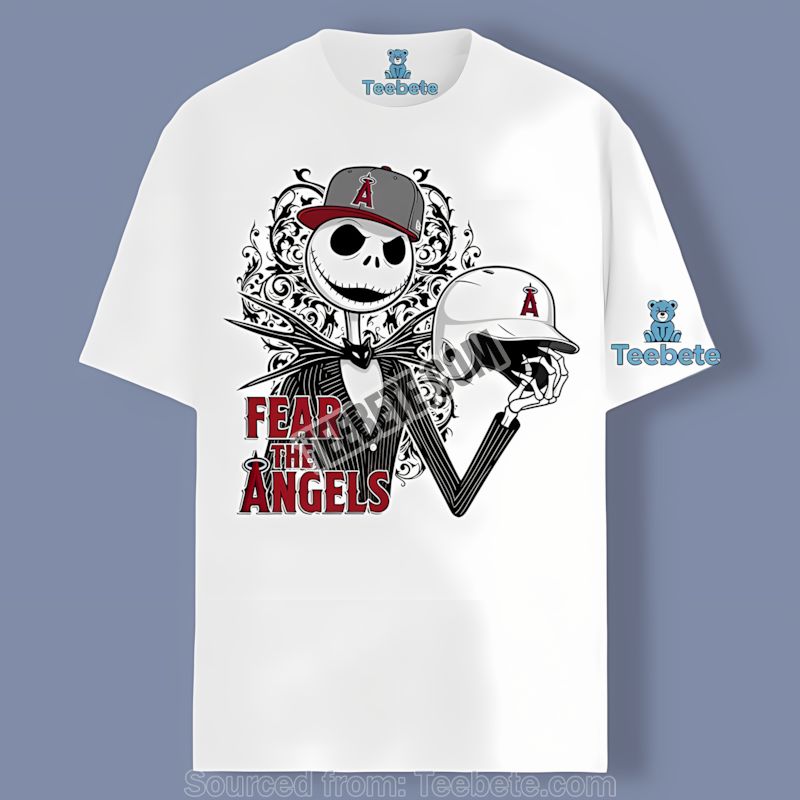 Fear The Los Angeles Angels Jack Skellington Shirt Vintage Halloween Style