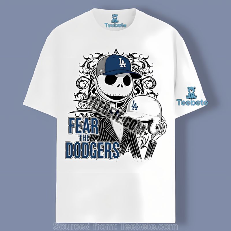 Fear The Los Angeles Dodgers Jack Skellington Unisex Shirt