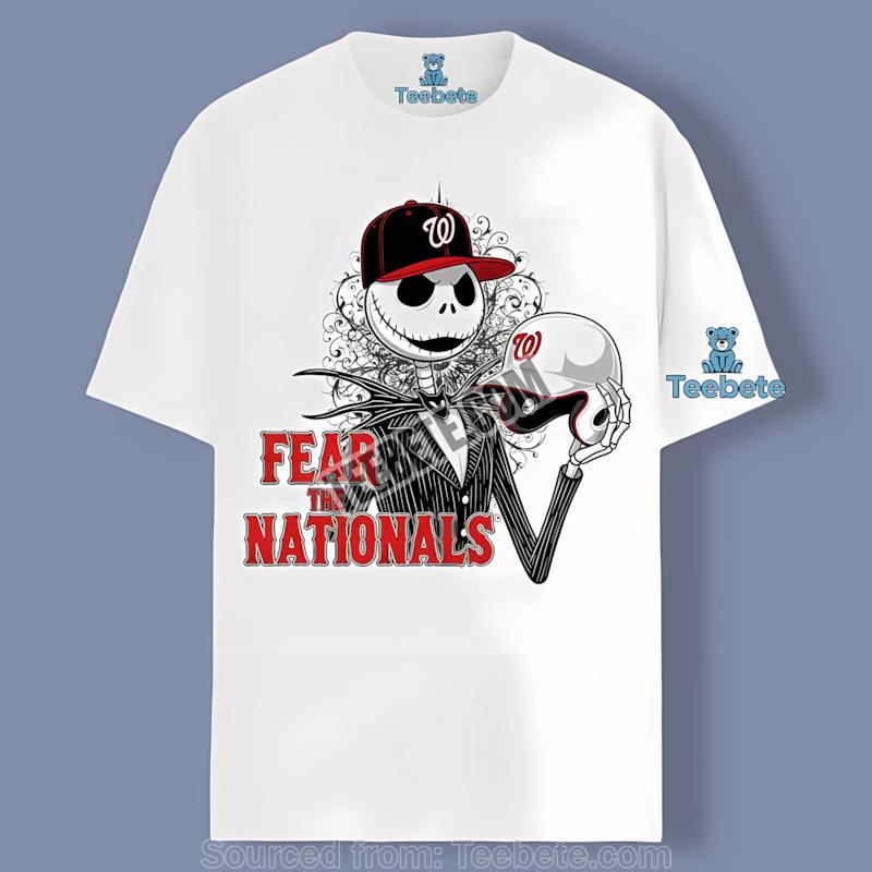Fear The Washington Nationals Jack Skellington Color Shirt