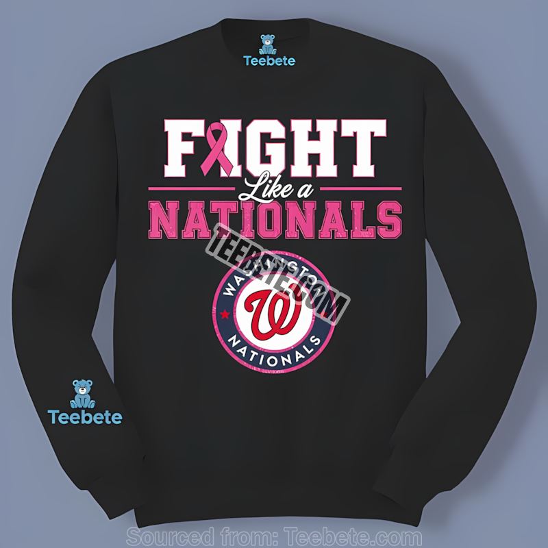 Fight Like A Breast Cancer Awareness Washington Nationals Unisex Long Sleeve Fight Like A Breast Cancer Awareness Washington Nationals Unisex Long Sleeve