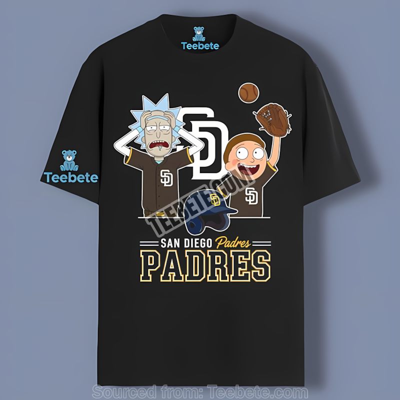Geeky San Diego Padres Vs Rick And Morty Regular Shirt