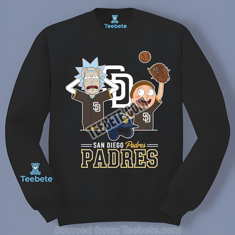 Geeky San Diego Padres Vs Rick And Morty Regular Long Sleeve Geeky San Diego Padres Vs Rick And Morty Regular Long Sleeve