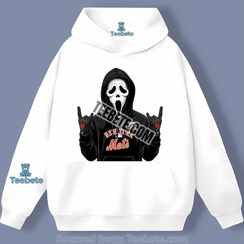 Ghostface Loves New York Mets Spooky Adults Hoodie Ghostface Loves New York Mets Spooky Adults Hoodie