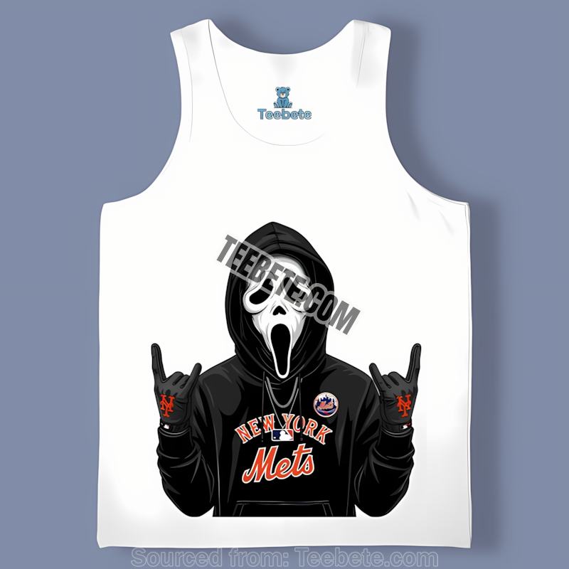 Ghostface Loves New York Mets Spooky Adults Tanktop Ghostface Loves New York Mets Spooky Adults Tanktop