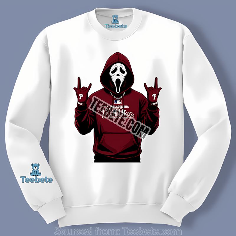 Ghostface Spooky Philadelphia Phillies Vintage Long Sleeve Ghostface Spooky Philadelphia Phillies Vintage Long Sleeve