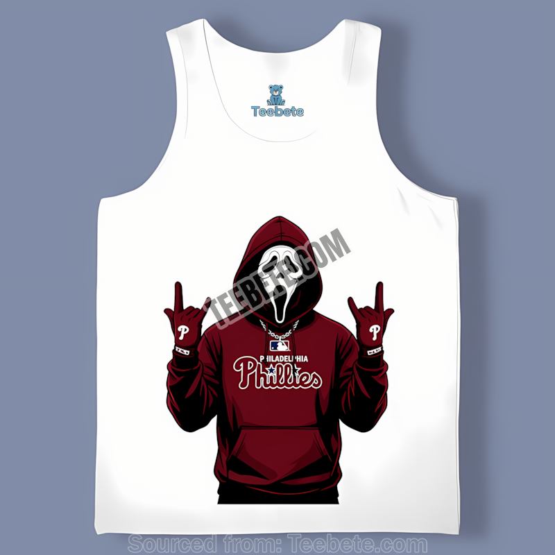 Ghostface Spooky Philadelphia Phillies Vintage Tanktop Ghostface Spooky Philadelphia Phillies Vintage Tanktop