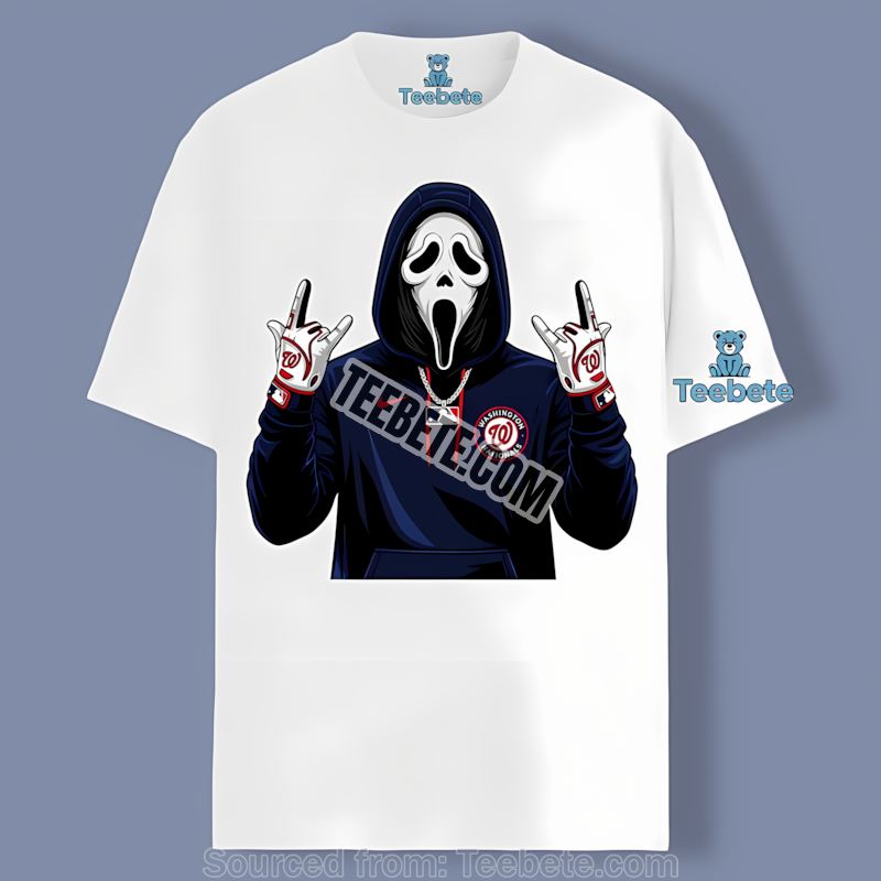 Ghostface Washington Nationals Spooky Adults Shirt