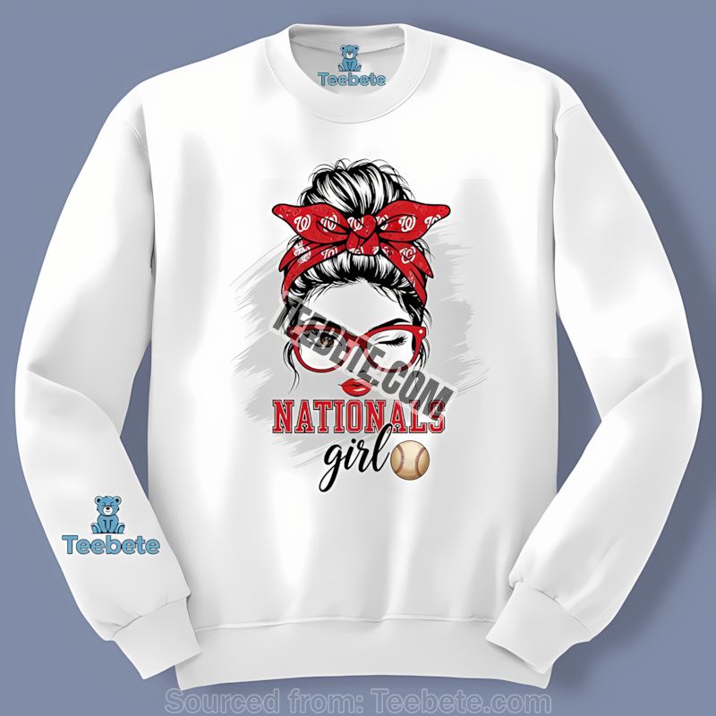 Girl Color Washington Nationals Long Sleeve For Fan Girl Color Washington Nationals Long Sleeve For Fan