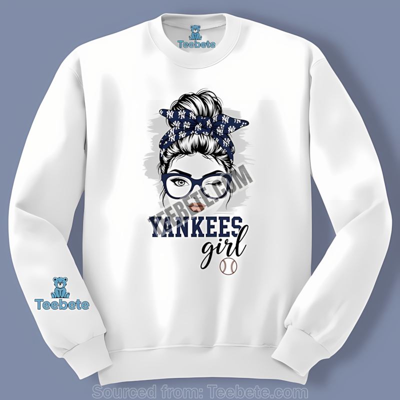 Girl Fan New York Yankees Unisex Long Sleeve Cute Baseball Style Girl Fan New York Yankees Unisex Long Sleeve Cute Baseball Style
