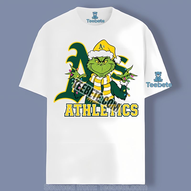 Grinch Christmas Oakland Athletics Retro Shirt