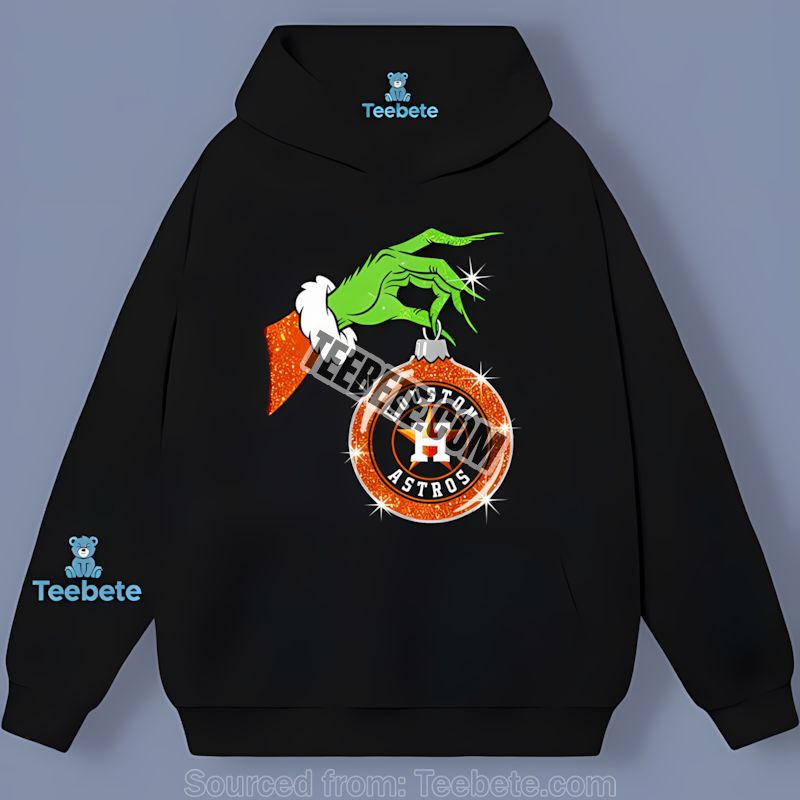 Grinch Hand Holding Houston Astros Ornament Cotton Hoodie Grinch Hand Holding Houston Astros Ornament Cotton Hoodie