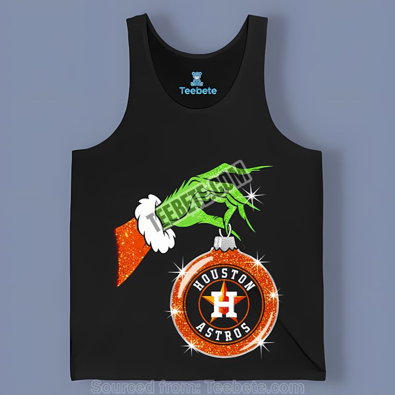 Grinch Hand Holding Houston Astros Ornament Cotton Tanktop Grinch Hand Holding Houston Astros Ornament Cotton Tanktop