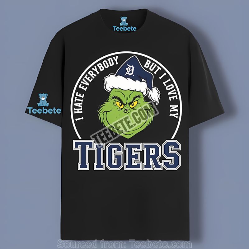 Grinch Hates All But Loves Detroit Tigers Shirt