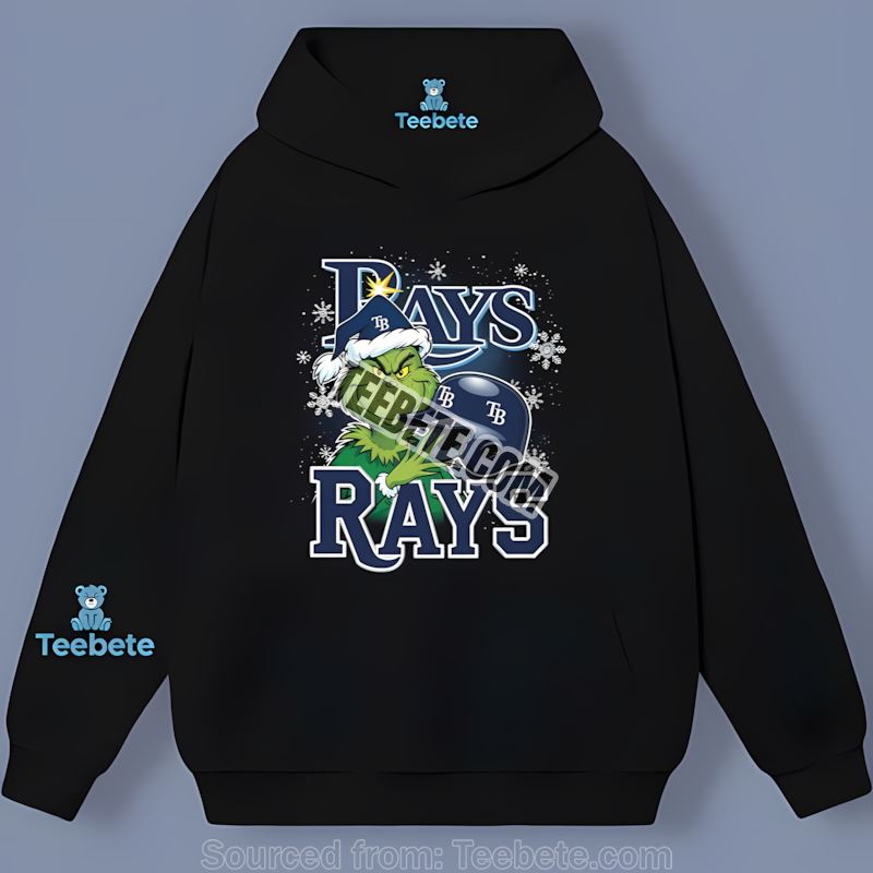 Grinch Helmet Hugger For Tampa Bay Rays Graphic Hoodie Grinch Helmet Hugger For Tampa Bay Rays Graphic Hoodie