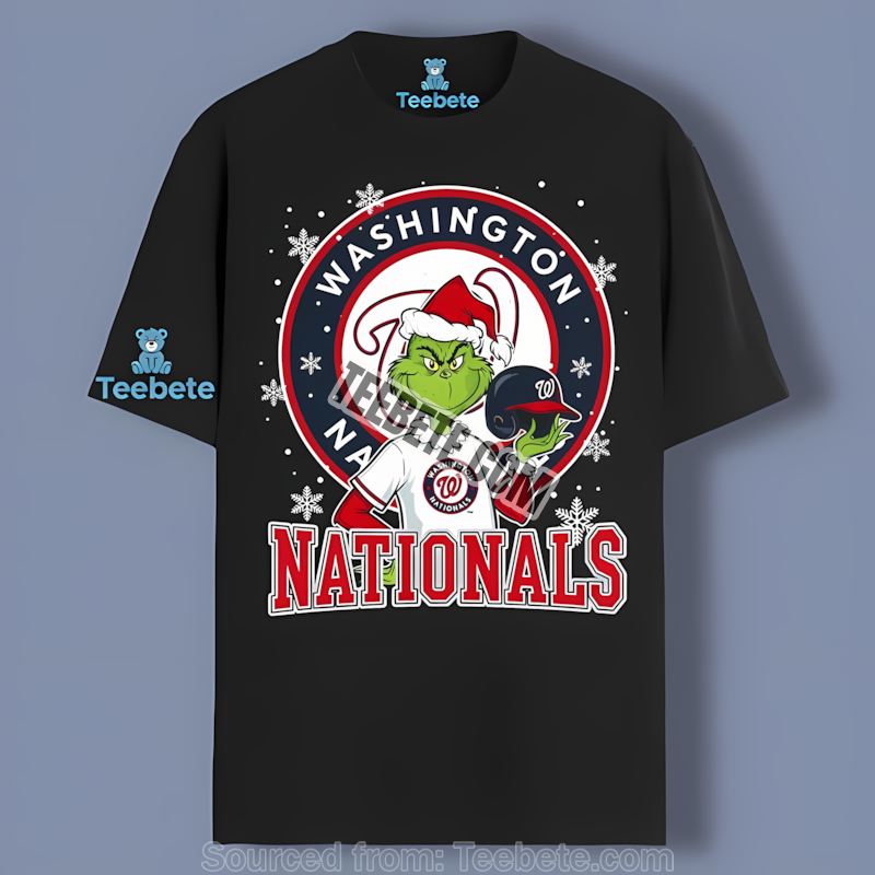 Grinch Holding Washington Nationals Helmet Unisex Shirt