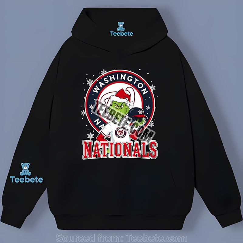 Grinch Holding Washington Nationals Helmet Unisex Hoodie Grinch Holding Washington Nationals Helmet Unisex Hoodie