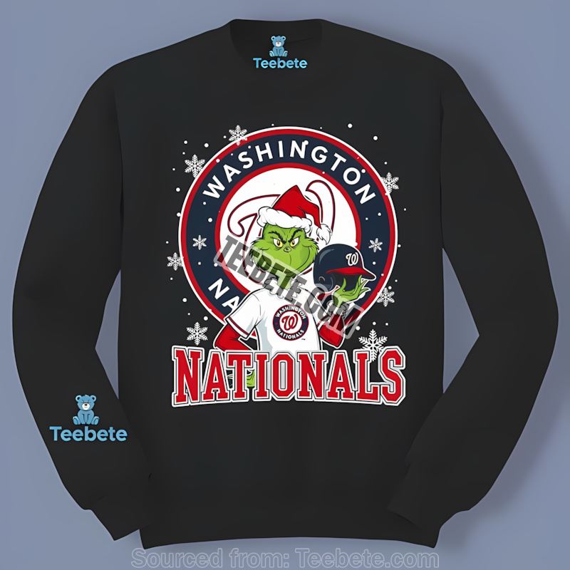 Grinch Holding Washington Nationals Helmet Unisex Long Sleeve Grinch Holding Washington Nationals Helmet Unisex Long Sleeve