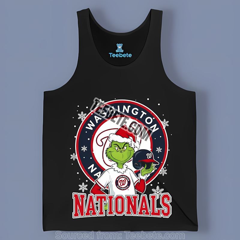 Grinch Holding Washington Nationals Helmet Unisex Tanktop Grinch Holding Washington Nationals Helmet Unisex Tanktop