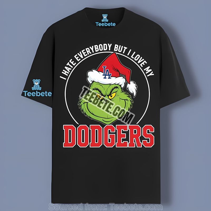 Grinch I Hate Everybody But Love My Los Angeles Dodgers Regular Shirt