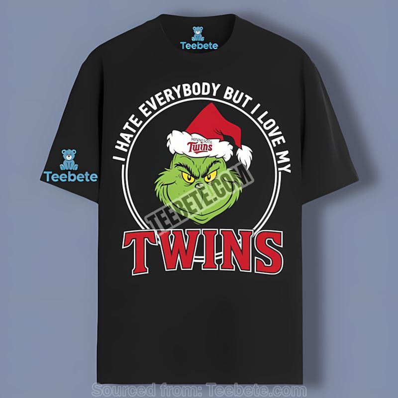 Grinch I Hate Everybody But Love My Minnesota Twins Shirt