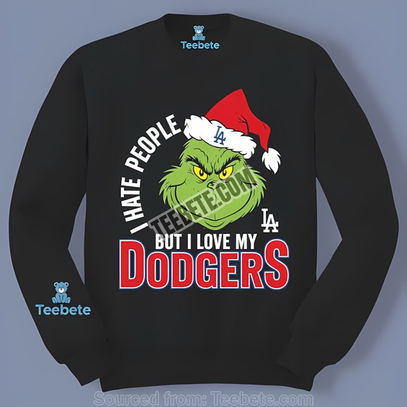 Grinch I Hate People But Love Los Angeles Dodgers Retro Long Sleeve Grinch I Hate People But Love Los Angeles Dodgers Retro Long Sleeve