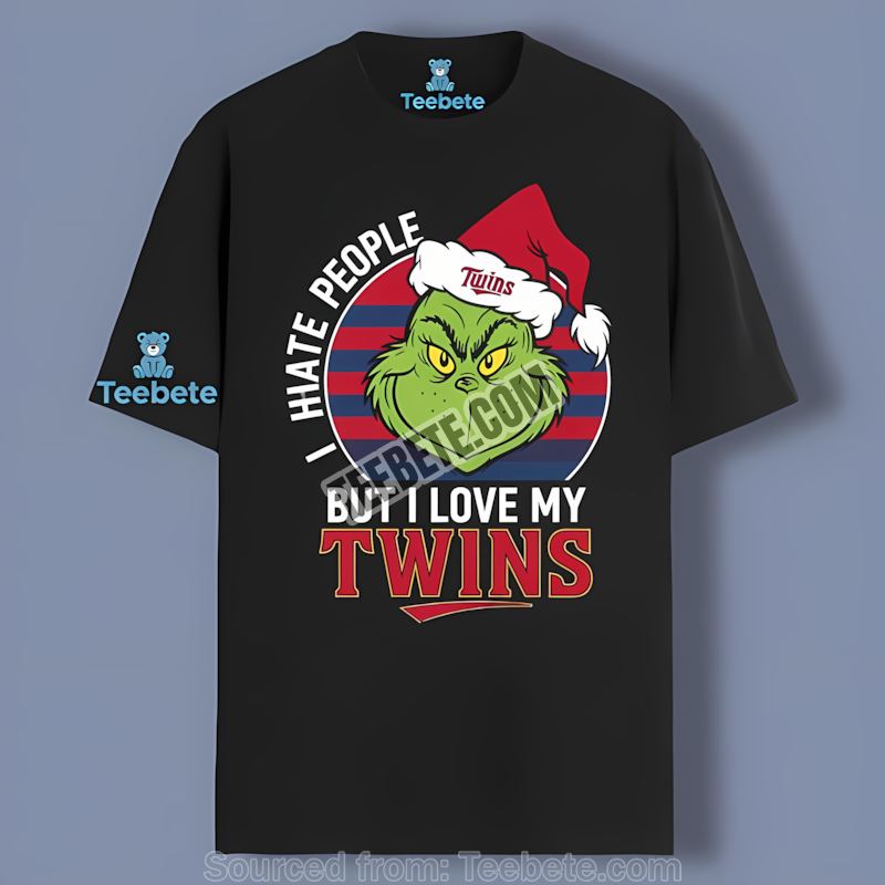Grinch I Hate People But Love Minnesota Twins Shirt For Adults