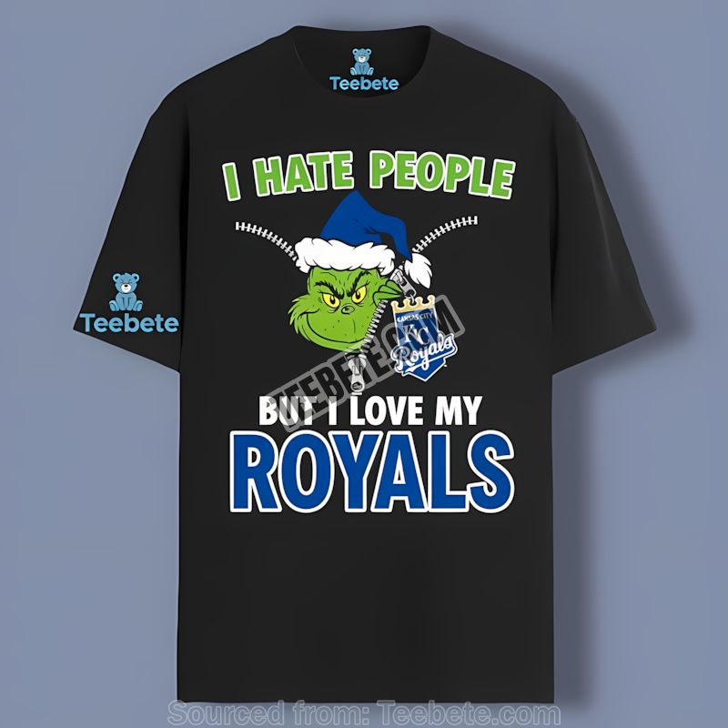 Grinch I Hate People But I Love Kansas City Royals Regular Shirt