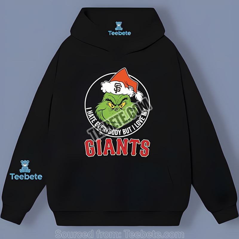 Grinch I Hate People But Love San Francisco Giants Cotton Hoodie Grinch I Hate People But Love San Francisco Giants Cotton Hoodie