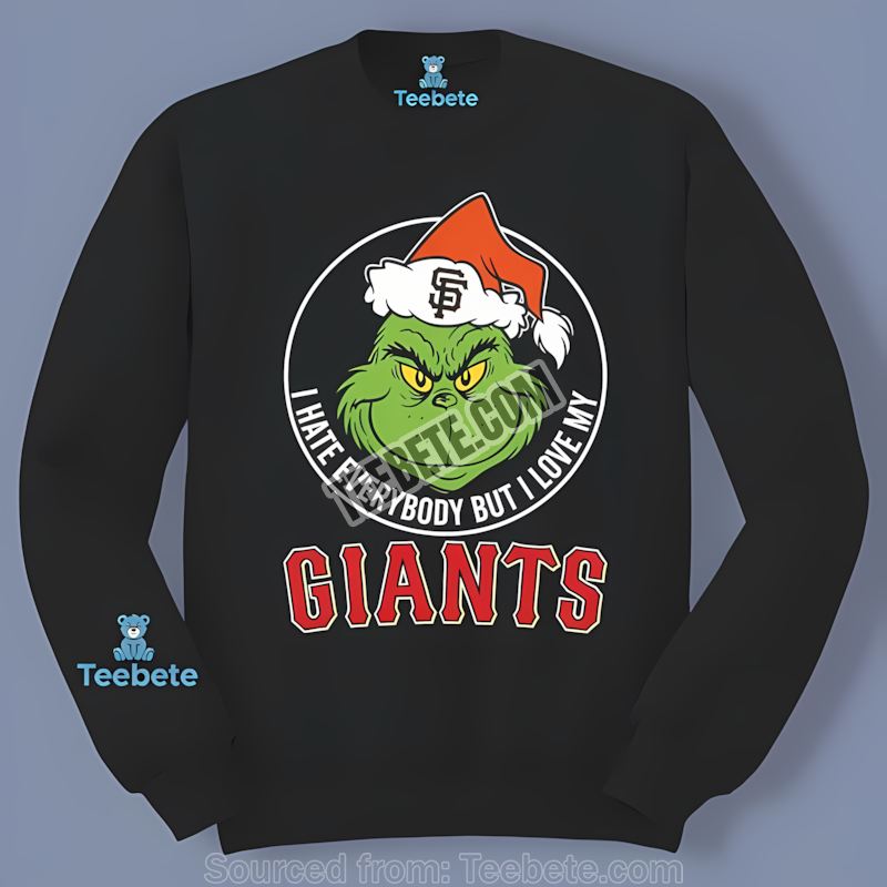 Grinch I Hate People But Love San Francisco Giants Cotton Long Sleeve Grinch I Hate People But Love San Francisco Giants Cotton Long Sleeve