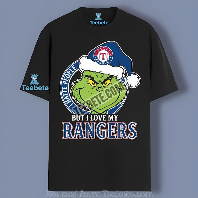 Grinch I Hate People But Love Texas Rangers Classic Shirt