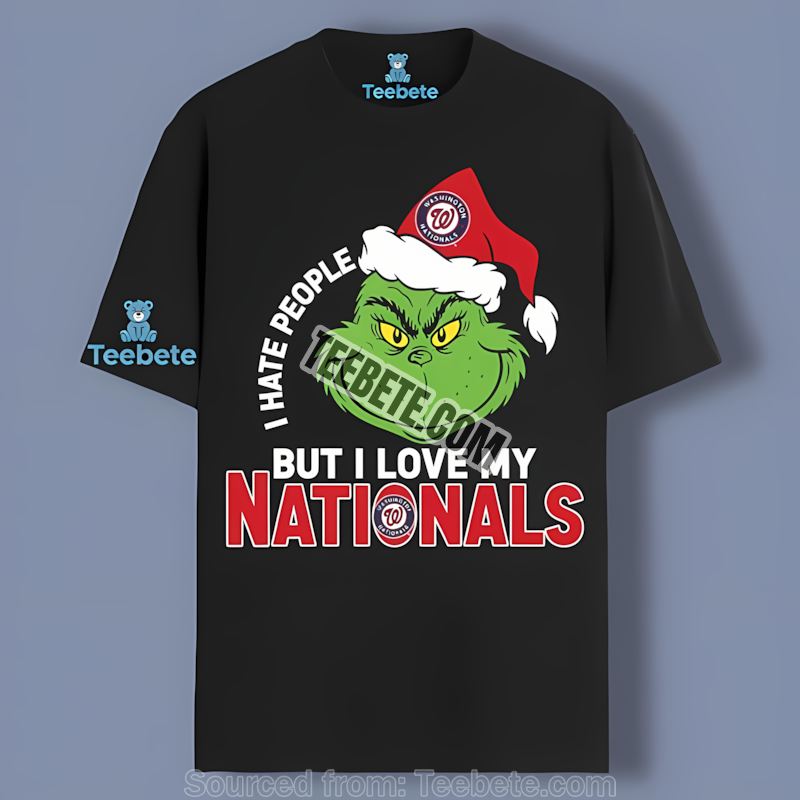 Grinch I Hate People But Love Washington Nationals Color Shirt