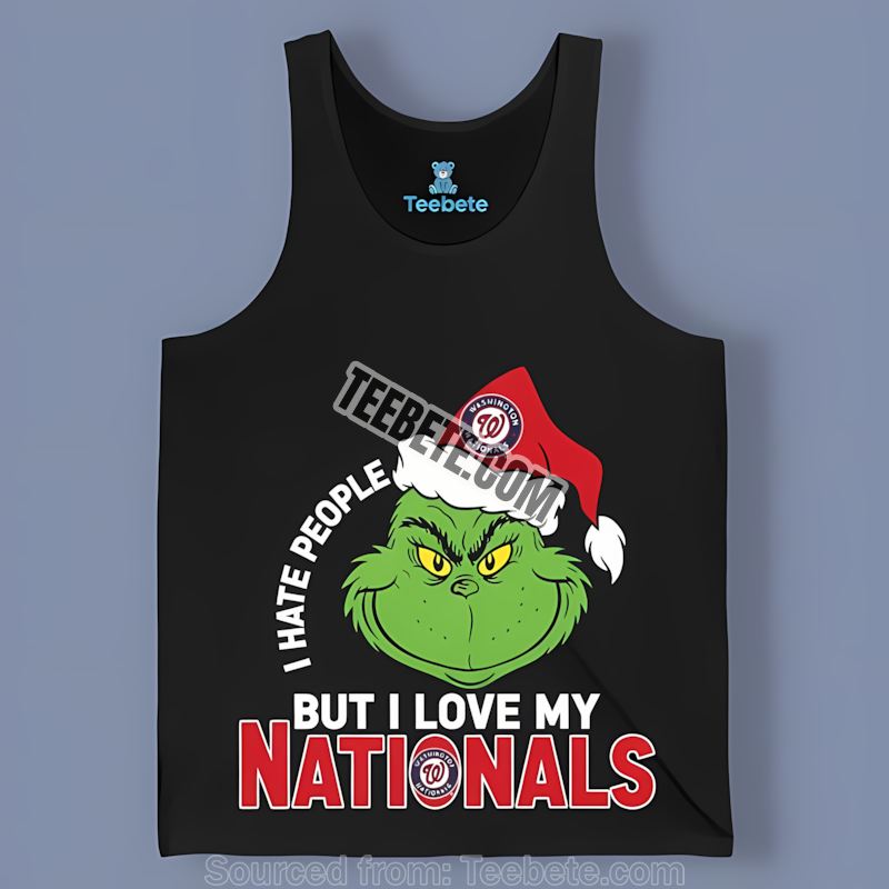 Grinch I Hate People But Love Washington Nationals Color Tanktop Grinch I Hate People But Love Washington Nationals Color Tanktop